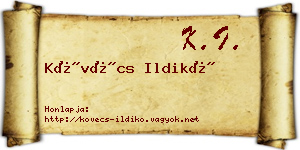 Kövécs Ildikó névjegykártya