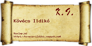 Kövécs Ildikó névjegykártya